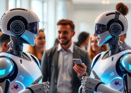 Bots conversacionales interactuando con personas.