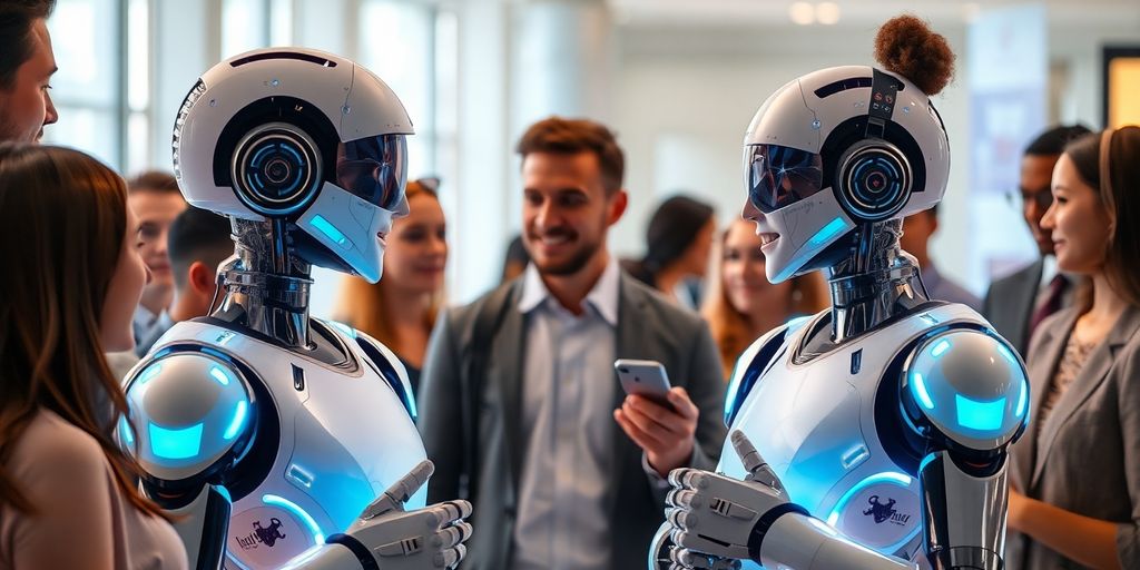 Bots conversacionales interactuando con personas.