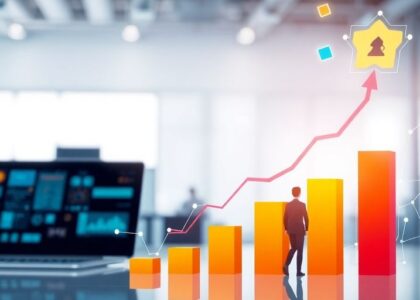 Negocio digital creciendo con éxito.